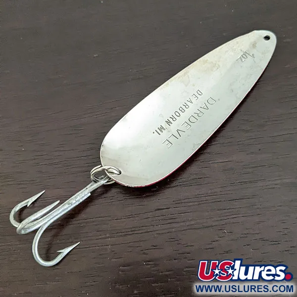 Vintage  Eppinger Dardevle, 1oz Red Davil / Nickel fishing spoon #16405