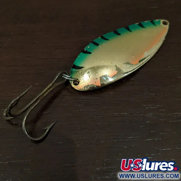 Vintage Seneca Little Cleo (HULA GIRL), 3/4oz Gold Fire Tiger fishing spoon #16415