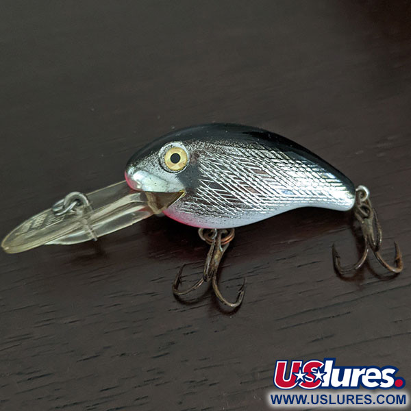Vintage Rebel Deep Teeny R, 1/4oz Silver fishing lure #16422