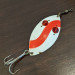 Vintage  Hofschneider Red Eye Wiggler , 1oz White Red fishing spoon #16442
