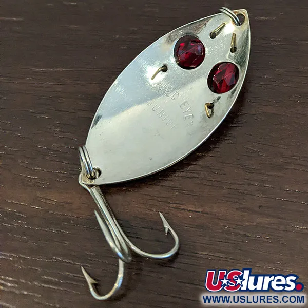 Vintage  Eppinger Red Eye Junior, 1/2oz Nickel/ red eyes fishing spoon #16443