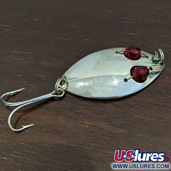 Vintage  Eppinger Red Eye Junior, 1/2oz Nickel/ red eyes fishing spoon #16443