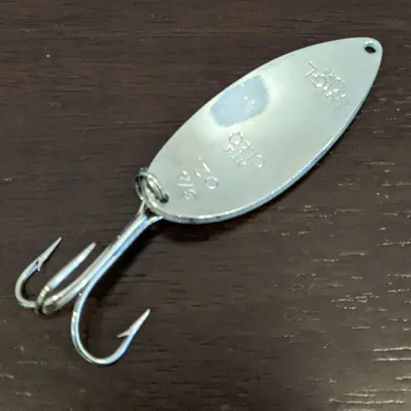 Vintage Acme Little Cleo Glow, 3/4oz Nickel / Glow - glows in the dark fishing spoon #16452