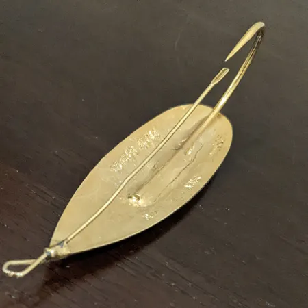 Vintage ​Johnson Silver Minnow, 3/5oz Gold fishing spoon #16464