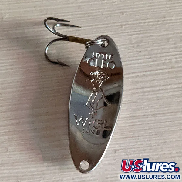 Vintage  Seneca Little Cleo (Hula Girl), 1/3oz Nickel fishing spoon #16513