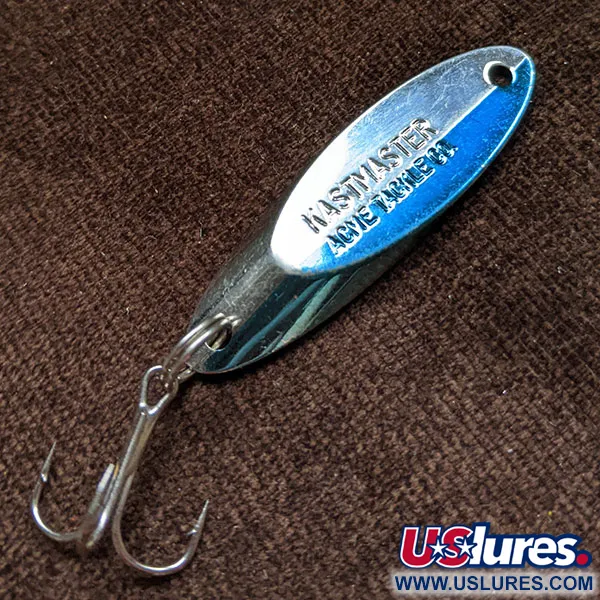 Vintage  Acme Kastmaster, 1/4oz Nickel/blue fishing spoon #16544