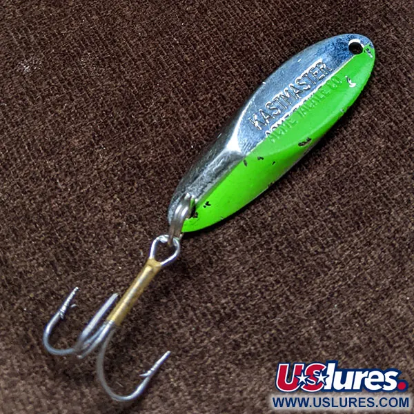 Vintage  Acme Kastmaster, 3/8oz Nickel/Green fishing spoon #16546