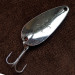 Vintage   Worth Chippewa Steel Spoon, 3/16oz Nickel/red/black fishing spoon #16554