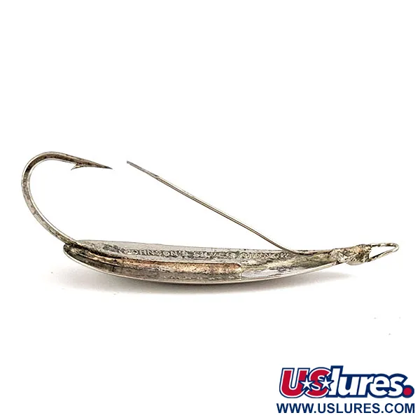 Vintage   Johnson Silver Minnow, 2/5oz Silver fishing spoon #16556