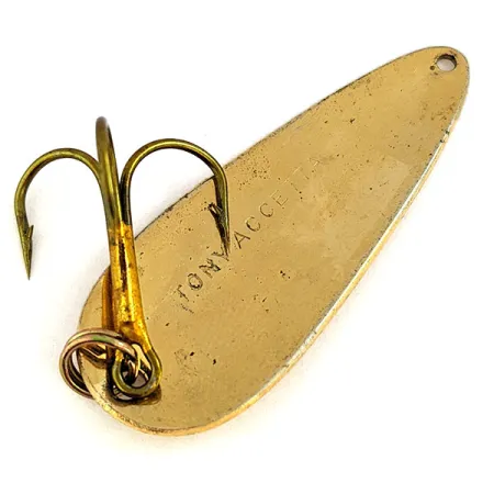 Vintage Tony Accetta Tony's Spoon, 2/5oz Gold/blue fishing spoon #16559