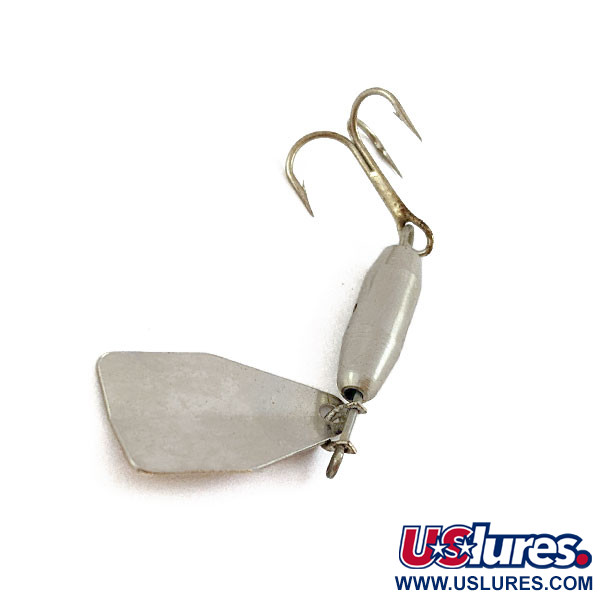 Vintage  Jake's Lures  Jake's Stream-a-Lure, 3/16oz Nickel/Red spinning lure #16567