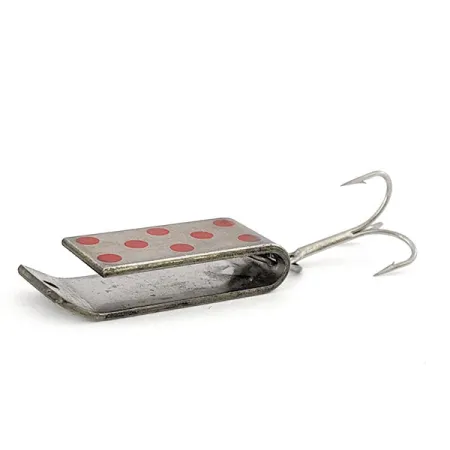 Vintage Jake's Lures Lil Jake, 1/3oz Nickel/Red fishing spoon #16569