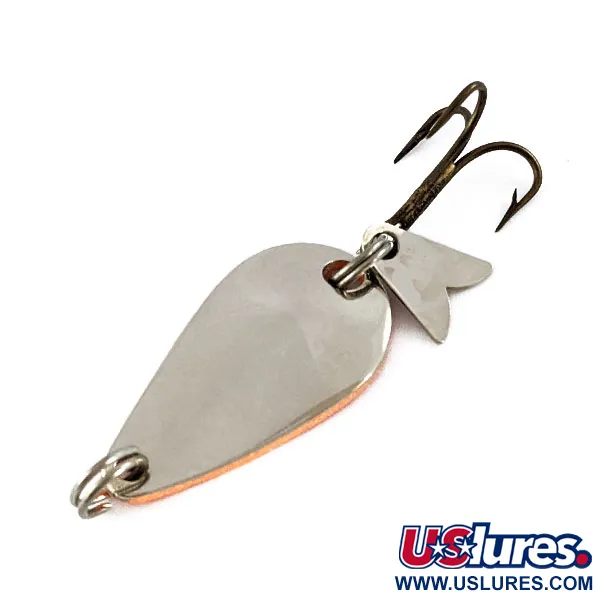 Vintage  Acme K.O. Wobbler , 1/8oz Никель/красный fishing spoon #16574