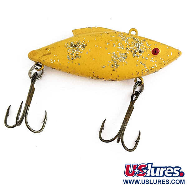 Vintage Bill Lewis Rat-L-Trap, 2/5oz Yellow fishing lure #16582