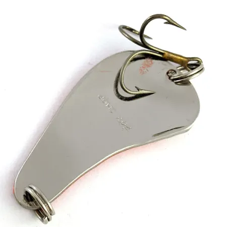 Vintage Worth PÖС Chop UV​, 2/5oz Nickel/Red UV fishing spoon #17281
