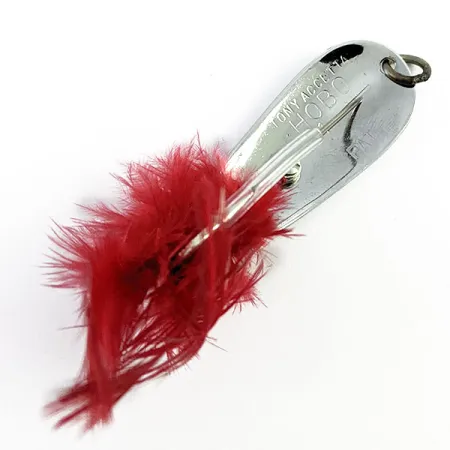 Vintage Tony Accetta HOBO, 2/5oz Nickel/Red fishing spoon #16599