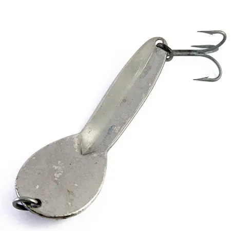 Vintage Glen Evans Loco 4, 3/4oz Nickel/blue fishing spoon #16600