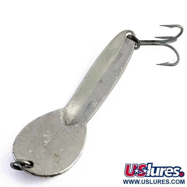 Vintage Glen Evans Loco 4, 3/4oz Nickel/blue fishing spoon #16600