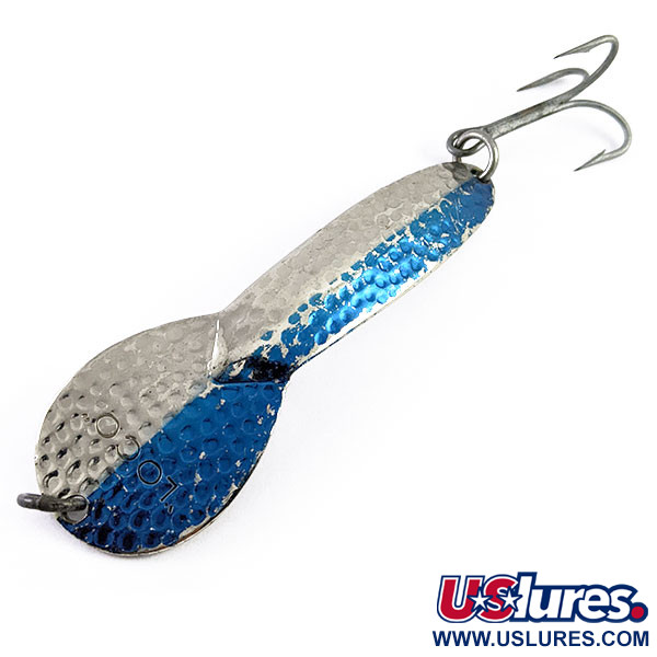 Three Eppinger Seadevle Nickel Blue/Red Fishing Spoon Lures 3 oz 5
