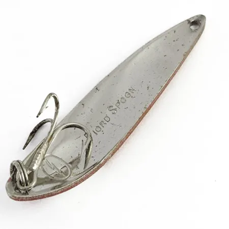 Vintage Acme Fiord Spoon Lightning (1950s), 2/5oz Nickel/Red/White fishing spoon #16607