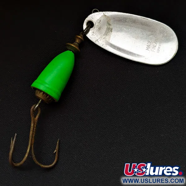 Vintage Blue Fox Super Vibrax 4, 3/8oz 
Silver/green spinning lure #16614