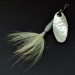 Vintage  Yakima Bait Worden’s Original Rooster Tail, 1/16oz Nickel/white spinning lure #16622