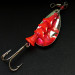 Vintage   Luhr Jensen Tee Spoon 4, 1/3oz Nickel/Red UV​ - glows in UV  light spinning lure #16629