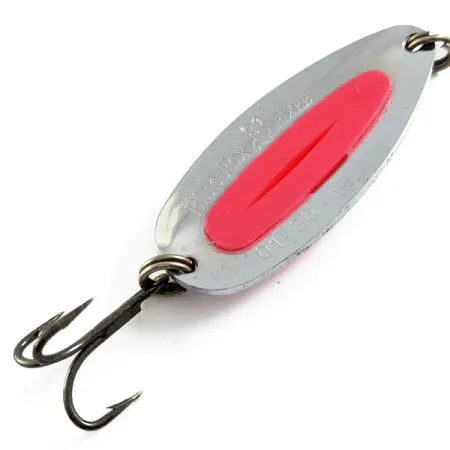 Vintage Blue Fox Pixee UV, 1/2oz Ожиданий нікель/рожевий UV - світиться в ультрафіолеті fishing spoon #16632