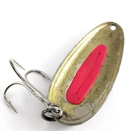 Vintage Blue Fox Pixee UV, 3/4oz Hammered gold/pink UV  fishing spoon #16633