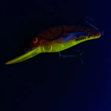 Vintage Bomber model 7A  Larry Nixon Model A Groovy Orange, 1/2oz fishing lure #16644