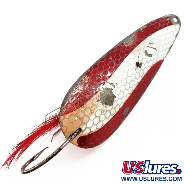 Vintage Eppinger Dardevle, 1oz Red/White/Nickel fishing spoon #16651