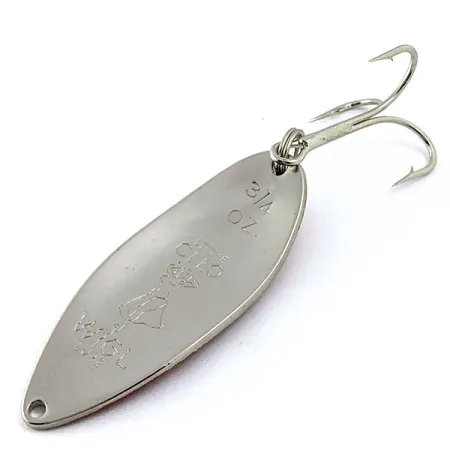 Vintage Eppinger Little Cleo (Hula Girl), 3/4oz Red/White/Nickel fishing spoon #16655