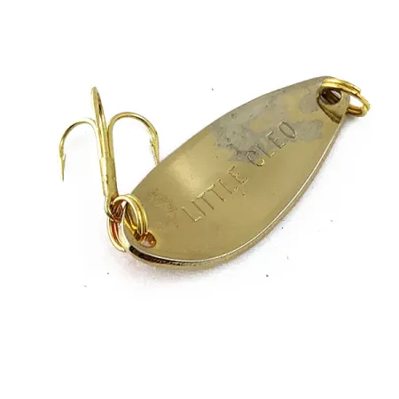 Vintage Little Cleo Seneca, 3/16oz Gold/Orange fishing spoon #16658