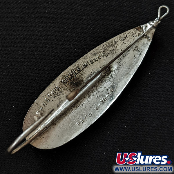 Vintage   Johnson Silver Minnow, 3/4oz Silver fishing spoon #16701