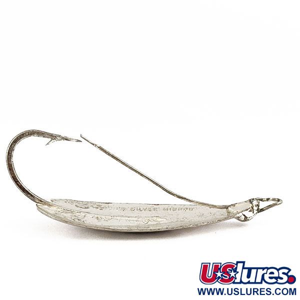 Vintage Johnson Silver Minnow, 1/3oz Silver fishing spoon #16703