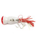   Fred Arbogast Hula Popper, 1/2oz Red/White fishing lure #16720