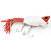   Fred Arbogast Hula Popper, 1/2oz Red/White fishing lure #16720