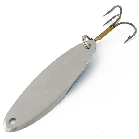 Vintage Acme Kastmaster Glow, 1/2oz Nickel/Blue/White Glow - glows in the dark fishing spoon #16774