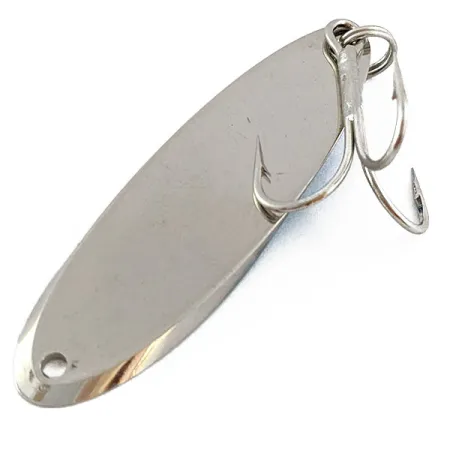 Vintage Acme Kastmaster, 1oz Nickel/blue fishing spoon #16777