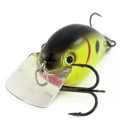 Vintage Strike King KVD 1.5 Silent square bill, 2/5oz Black Back/Chart fishing lure #17678