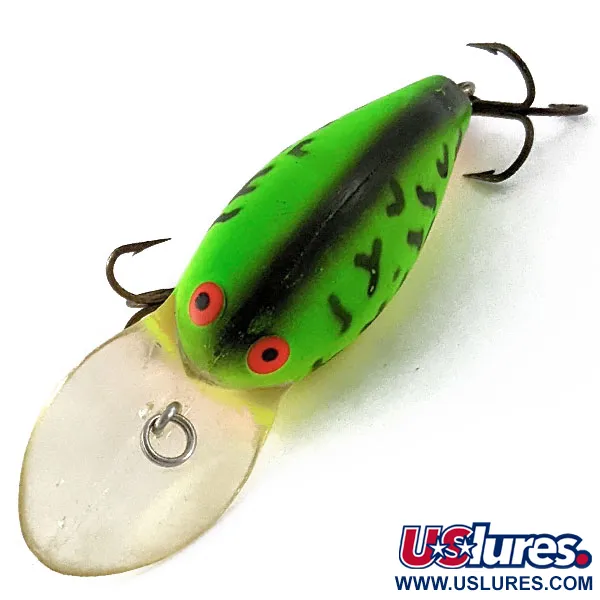 Vintage Bomber model 6A UV, 2/5oz Fire Tiger fishing lure #16783
