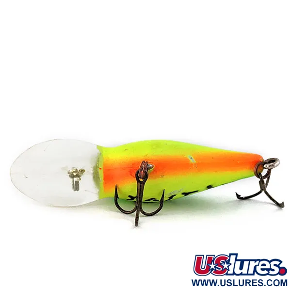 Vintage Bomber model 6A UV, 2/5oz Fire Tiger fishing lure #16783