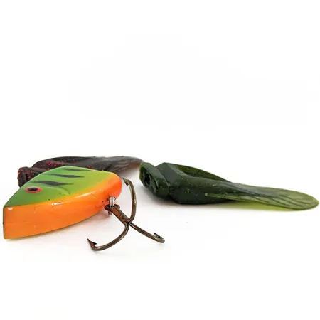 Vintage Berkley PowerBait Power Rattle UV, 2/3oz Fire Tiger fishing lure #16784