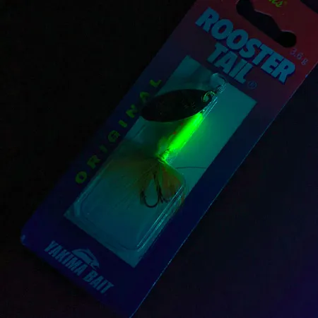 Yakima Bait Worden’s Original Rooster Tail, 1/8oz Clown spinning lure #16799