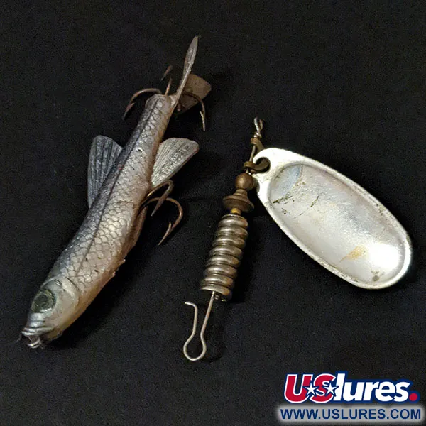 Vintage Mepps Comet 4 Mino (1960s), 2/5oz Silver spinning lure #16826