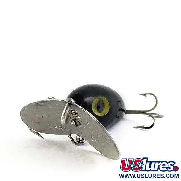 Vintage   Fred Arbogast Jitterbug, 1/4oz Black fishing lure #16855