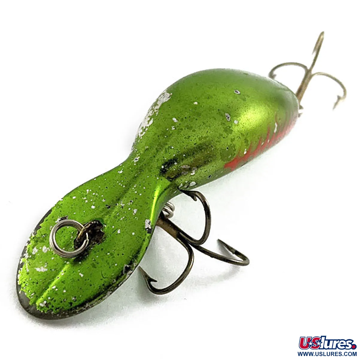 Vintage Heddon Tadpolly Clatter Tad, 1/3oz metallic green fishing