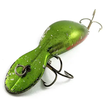 Vintage Heddon Tadpolly Clatter Tad, 1/3oz metallic green  fishing lure #16861