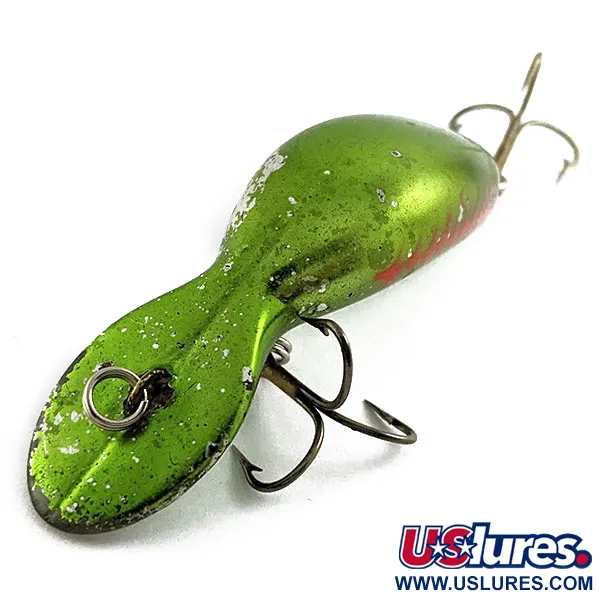 Vintage   Heddon Tadpolly Clatter Tad, 1/3oz metallic green  fishing lure #16861