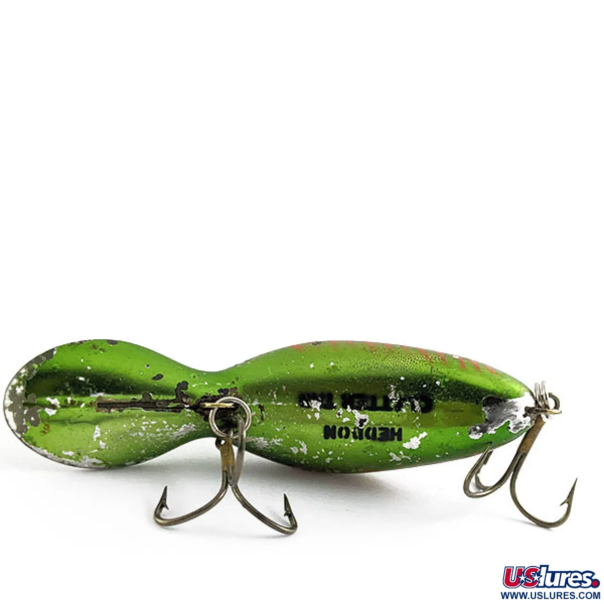 Vintage Heddon Tadpolly Clatter Tad, 1/3oz metallic green fishing